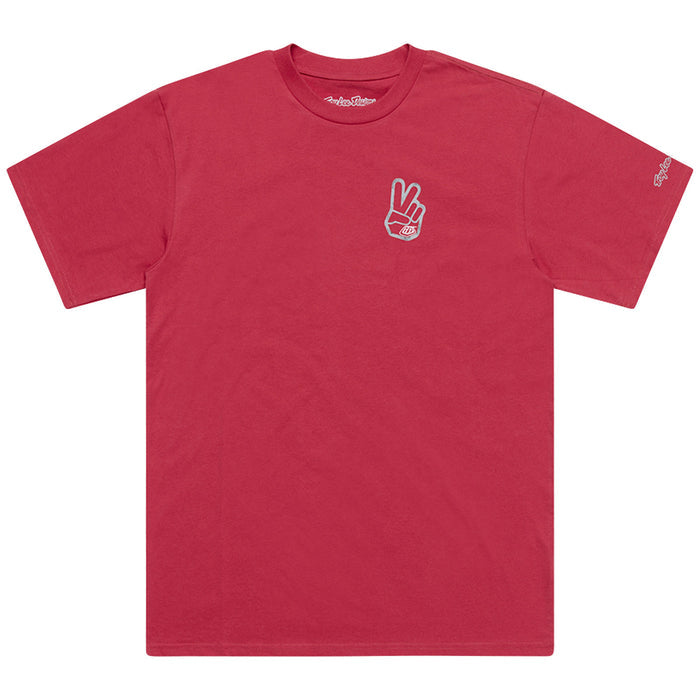 Short Sleeve Tee Peace Out Fuchsia