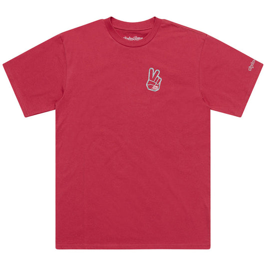 Short Sleeve Tee Peace Out Fuchsia