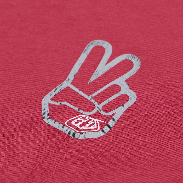 Short Sleeve Tee Peace Out Fuchsia