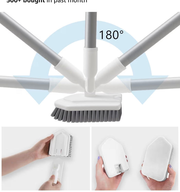 Shower Scrub Brush 3-in-1