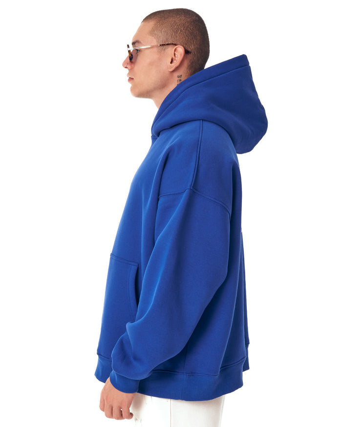 ‘’Slogan’’ Puff Printed Men’s Extra Oversized Blue Hoodie (6)