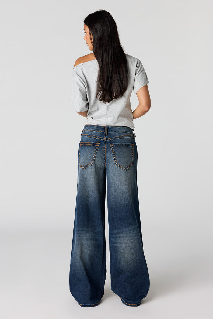 Soho Stretch Low Rise Super Baggy Dark Jean