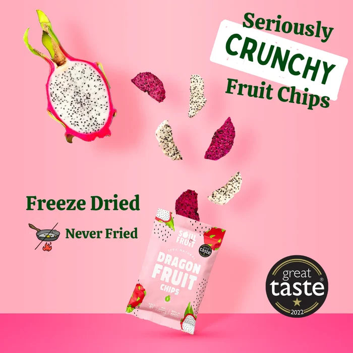 Soul Fruit Freeze Dried Dragon Fruit Crisps 20g