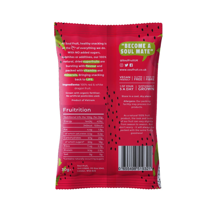 Soul Fruit Soft Dried Dragon Fruit 30g