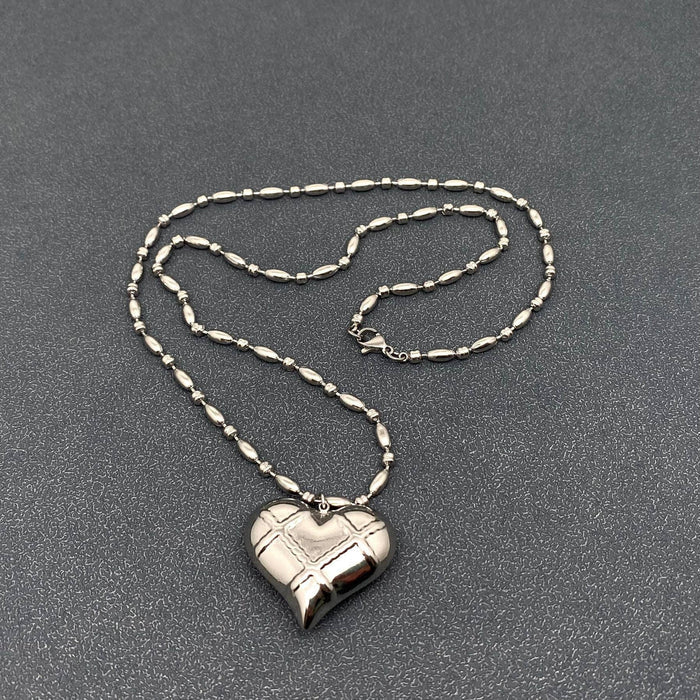 Stainless Steel Heart Pendant Necklace