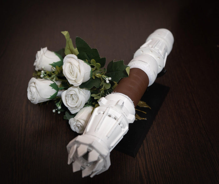 Star Wars Wedding white Rey Lightsaber Bouquet Holder  | star wars wedding - 3DPrintProps