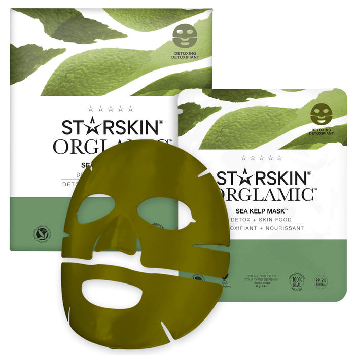 STARSKIN THE MASTER CLEANSER MASK detoxing sea kelp leaf face mask for deep cleansing and skin detoxification.