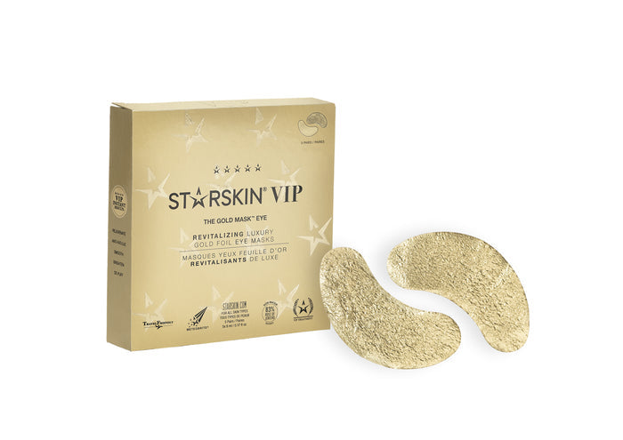STARSKIN VIP The Gold Mask eye mask with luxurious gold foil for revitalizing and nourishing skin around the eyes.