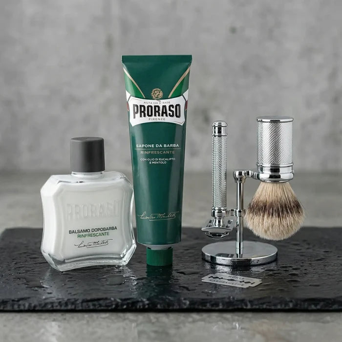 Startsett til tradisjonell barbering