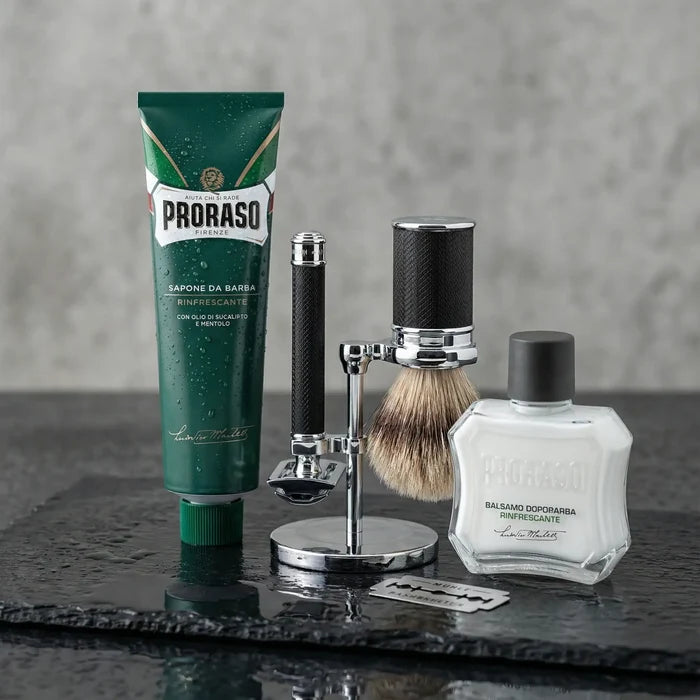 Startsett til tradisjonell barbering
