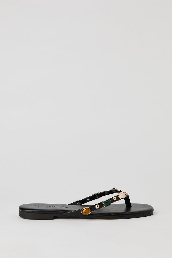 Stone Bead Thong Sandal