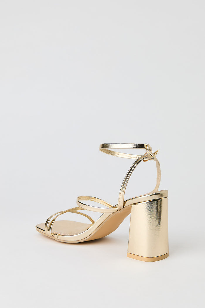 Strappy Ankle Strap Block Heel