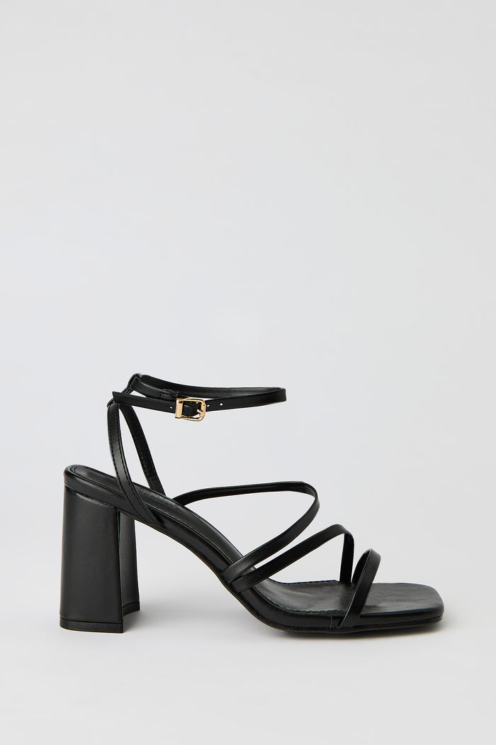 Strappy Ankle Strap Block Heel