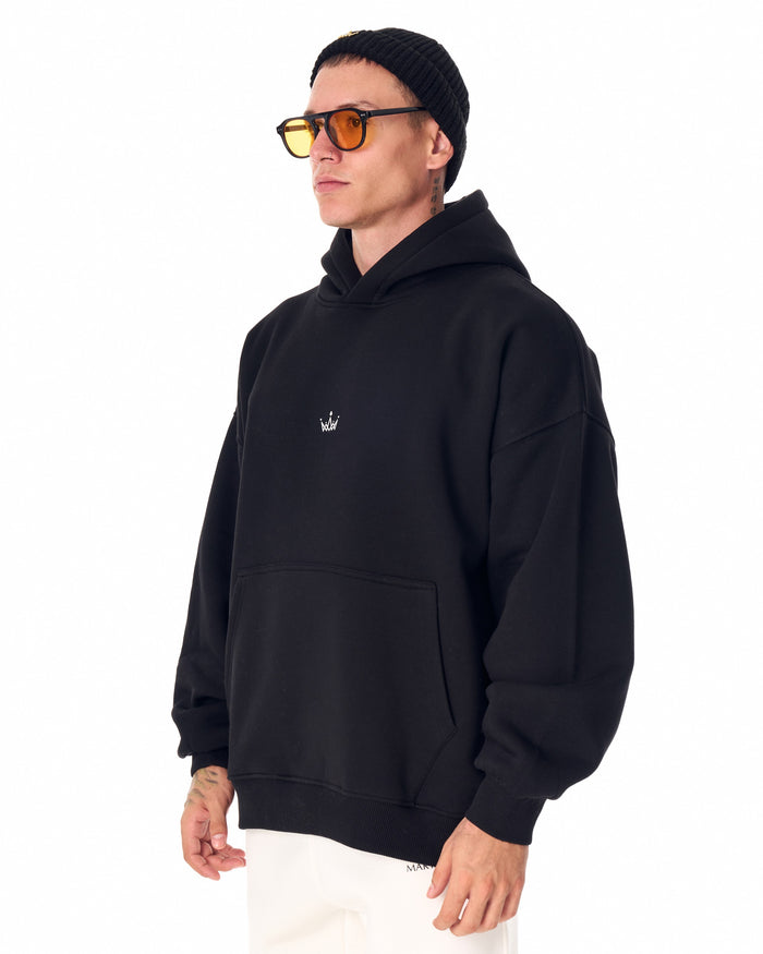 Street Culture Oversized Black Hoodie (2)