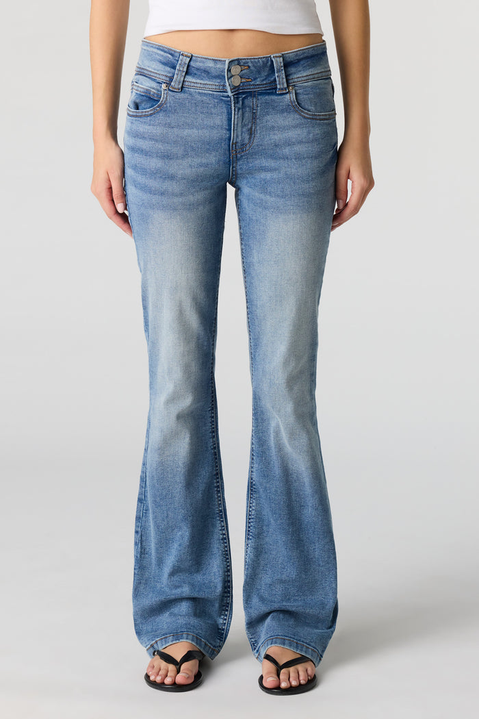 Stretch Low Rise Bootcut Dark Jean