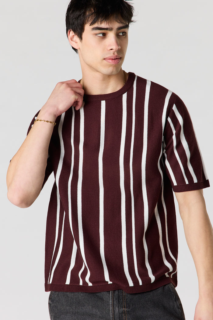 Striped Knit T-Shirt