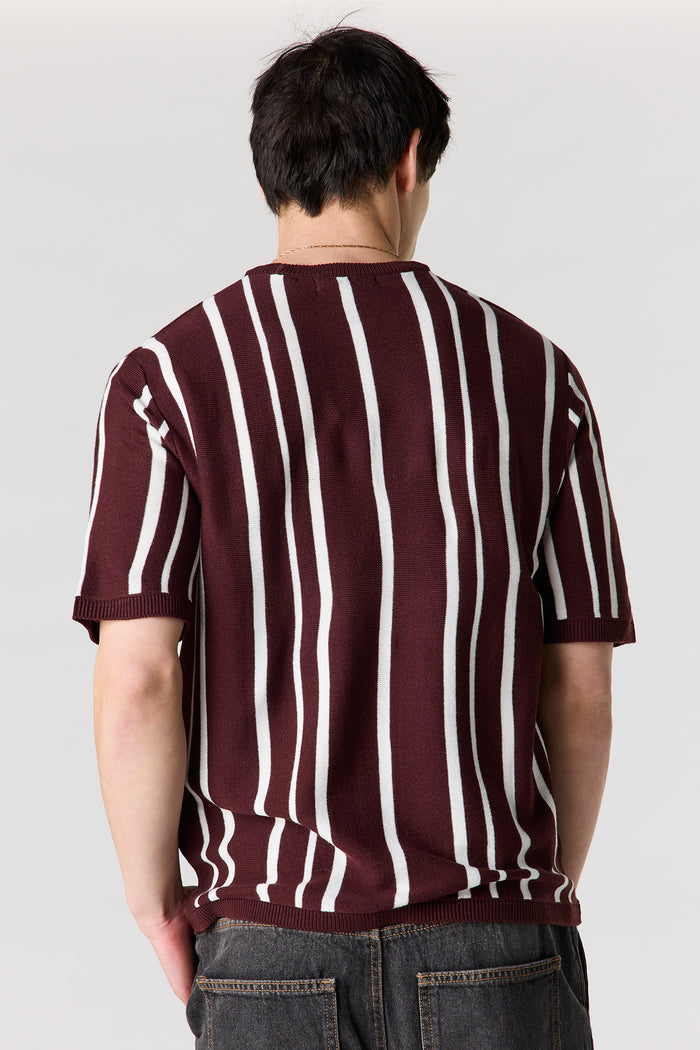 Striped Knit T-Shirt