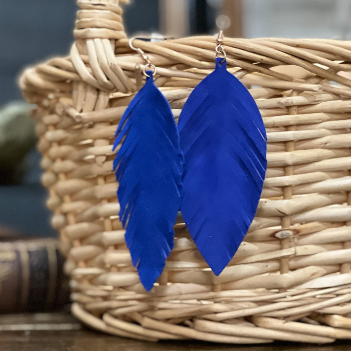 Suede Feather Earrings