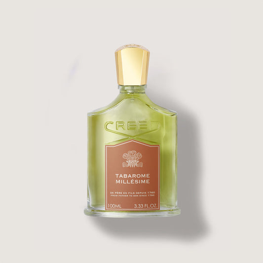 Creed Tabarome Millésime 100ml Green Glass Bottle - Front View | Creed Fragrances