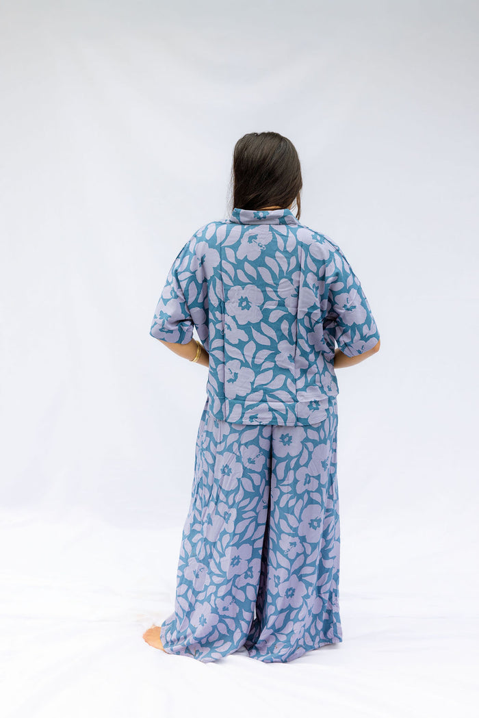 Talia Top - Island Ink, Moana Hibiscus, Lila Hibiscus