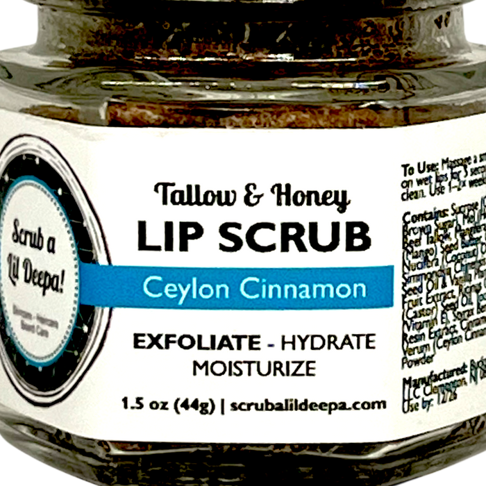 Tallow Lip Scrub - Ceylon Cinnamon
