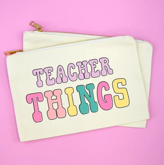 Teacher Things Pencil Pouch Bag