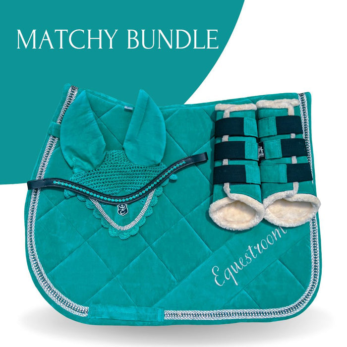 Teal Saddle Pad Set