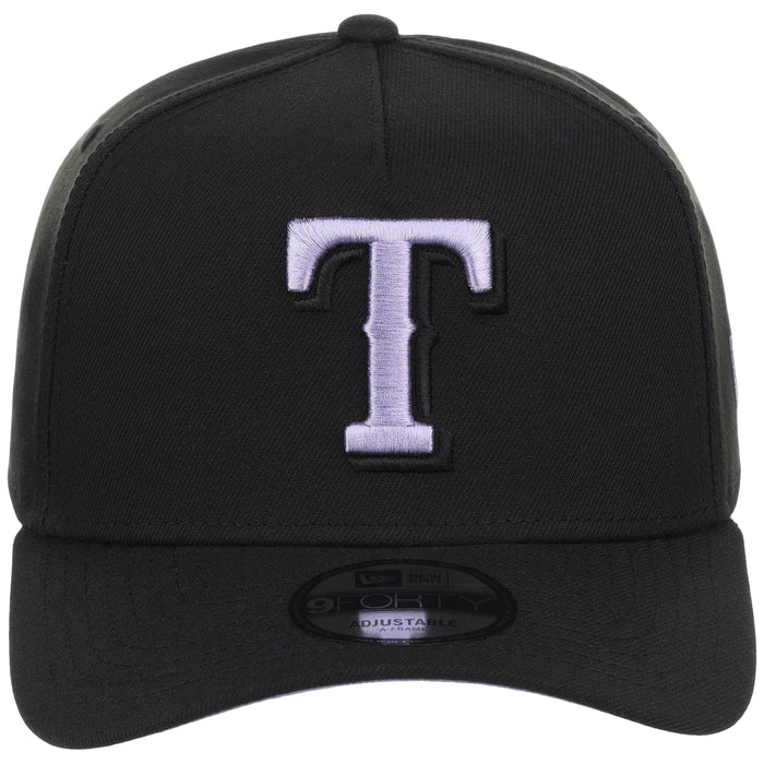 Texas Rangers MLB Black x Lavender FASHION CORE New Era 9FORTY A-Frame