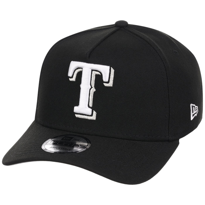 Texas Rangers MLB Black x White FASHION CORE New Era 9FORTY A-Frame