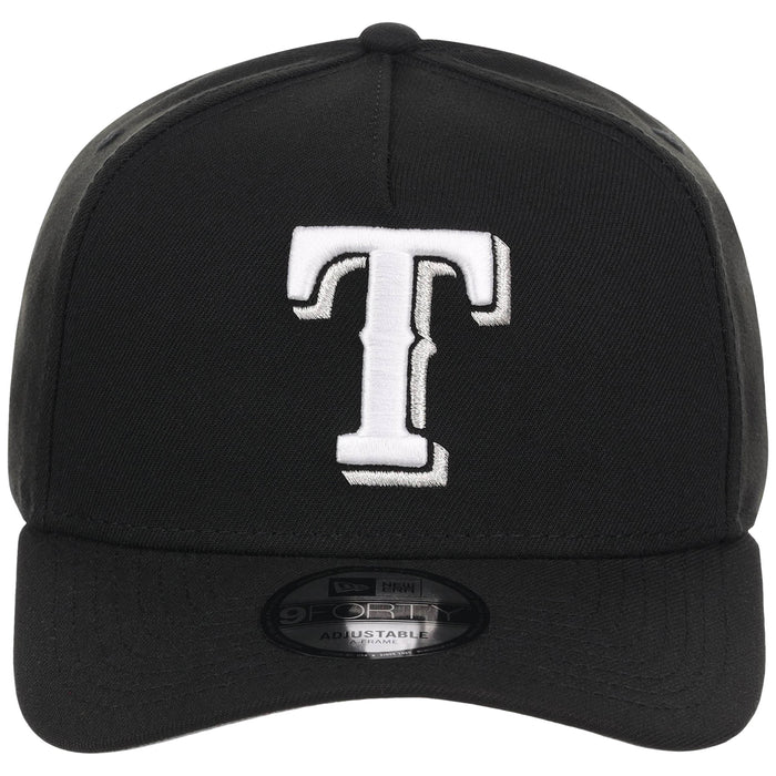 Texas Rangers MLB Black x White FASHION CORE New Era 9FORTY A-Frame