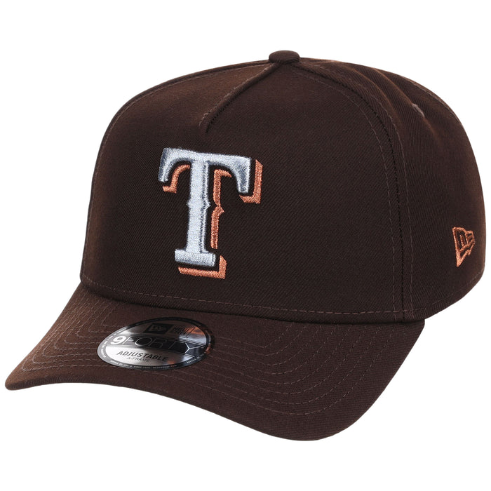 Texas Rangers MLB Frosted Bark New Era 9FORTY A-Frame