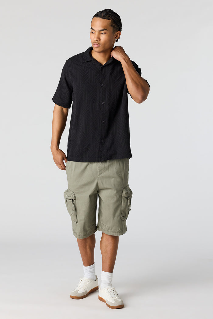 Textured Button-Up Top