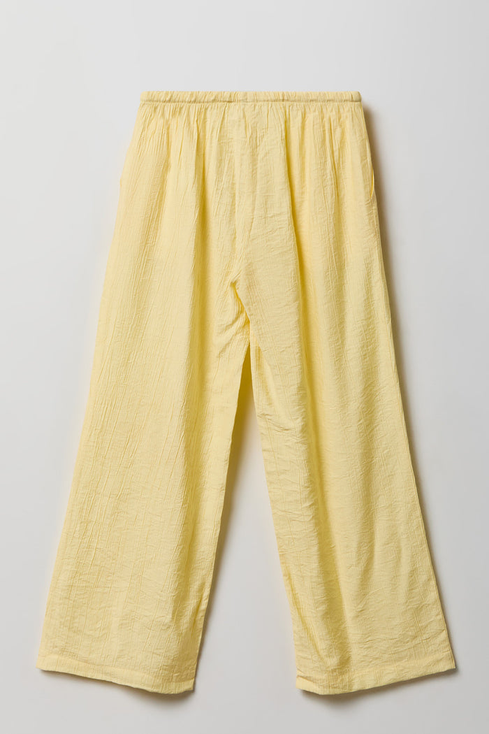 Textured Flowy Wide Leg Pant