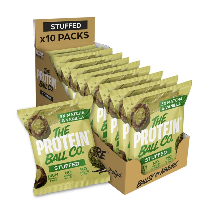 The Protein Ball Co. Stuffed Matcha & Vanilla Balls 36g