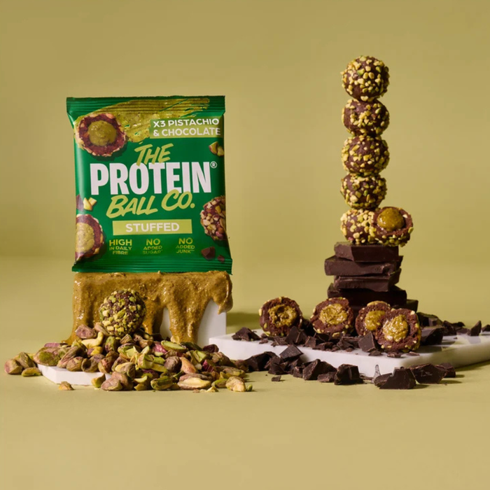 The Protein Ball Co. Stuffed Pistachio & Chocolate Balls 36g