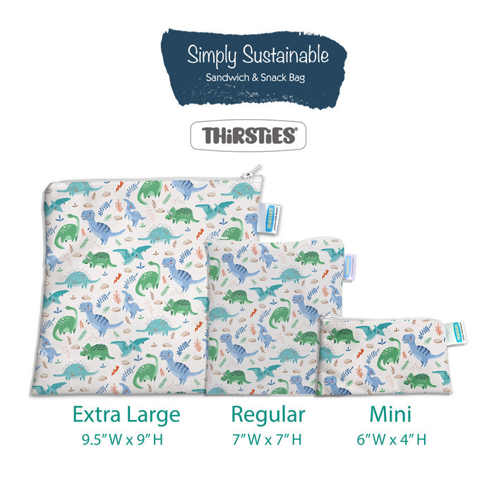 Thirsties Food-Safe Sandwich & Snack Bags - Jet