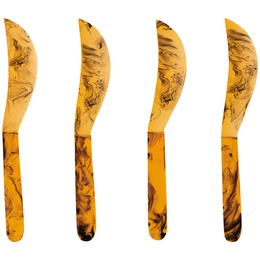 Tortoise Shell Resin Spreader - Set of 4