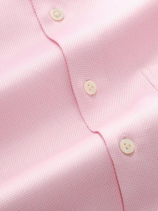 Tramonti Pink Solid Full Sleeve Single Cuff Tailored Fit Classic Formal Two Ply Mercerized Cotton Shirt