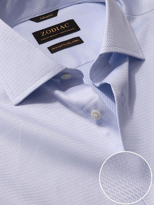 Tramonti Sky Solid Full Sleeve Single Cuff Tailored Fit Classic Formal Two Ply Mercerized Cotton Shirt