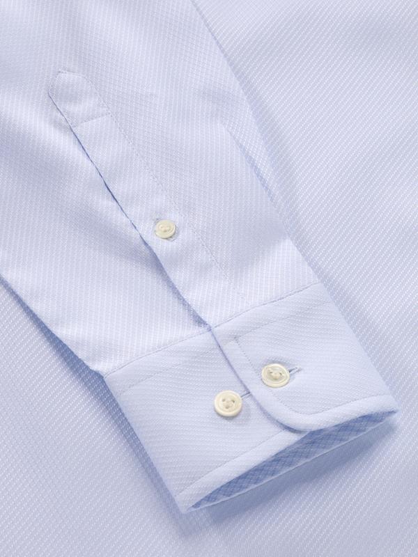 Tramonti Sky Solid Full Sleeve Single Cuff Tailored Fit Classic Formal Two Ply Mercerized Cotton Shirt