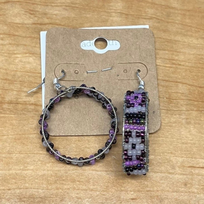 TRIBAL ROOTS Beaded Wire Hoop Earrings - Assorted