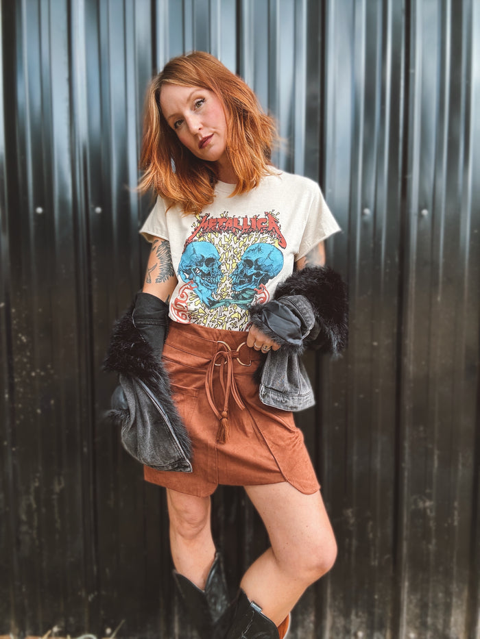 Tularosa Faux Suede Mini Skirt