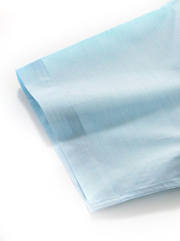 Venete  Turquoise Solid Half Sleeve Classic Fit Semi Formal Super Fine Cotton Shirt