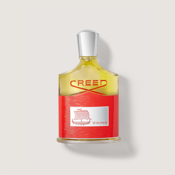 Creed Viking 100ml Bottle - Red Label with Silver Cap, Front View | Creed Fragrances