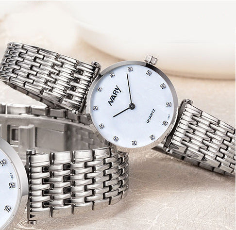 W3935 - Elegant Silver Luxe Watch