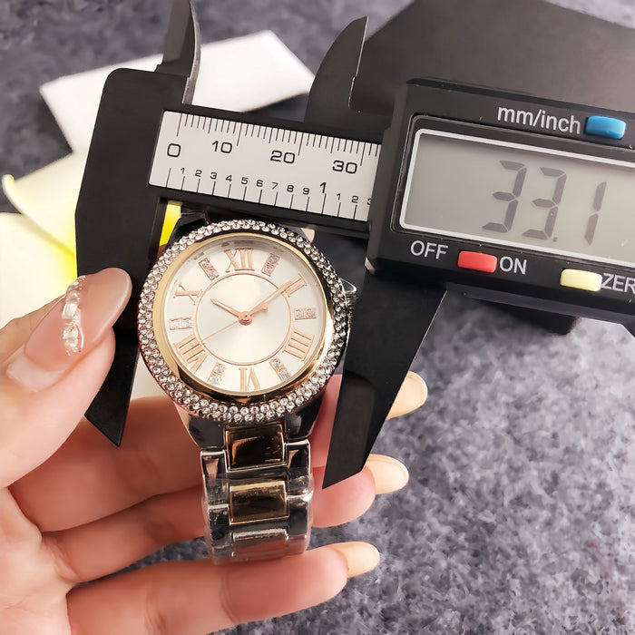 W4011 - Korean Contena Diamond Strap Watch
