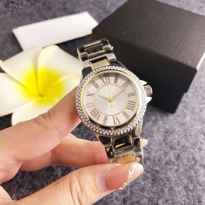 W4012 - Korean Contena Diamond Strap Watch