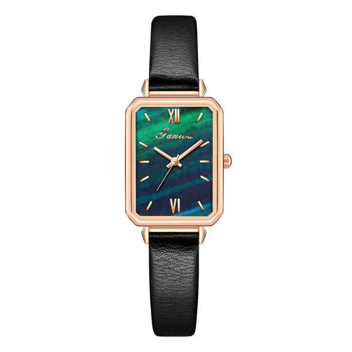 W4063 - Trendy Square Green Casual Watch