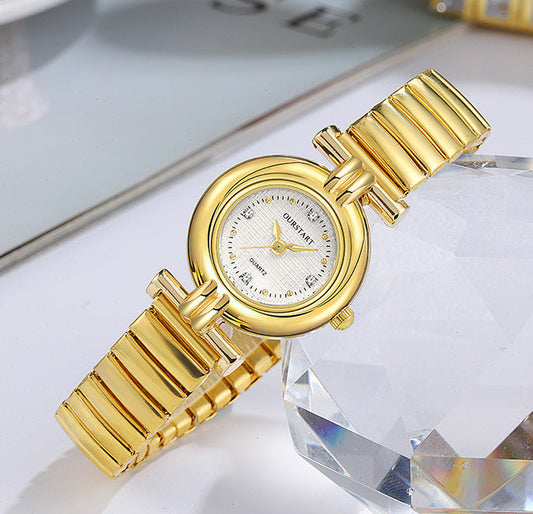 W4075 - Retro Bamboo Stretch Ladies Watch
