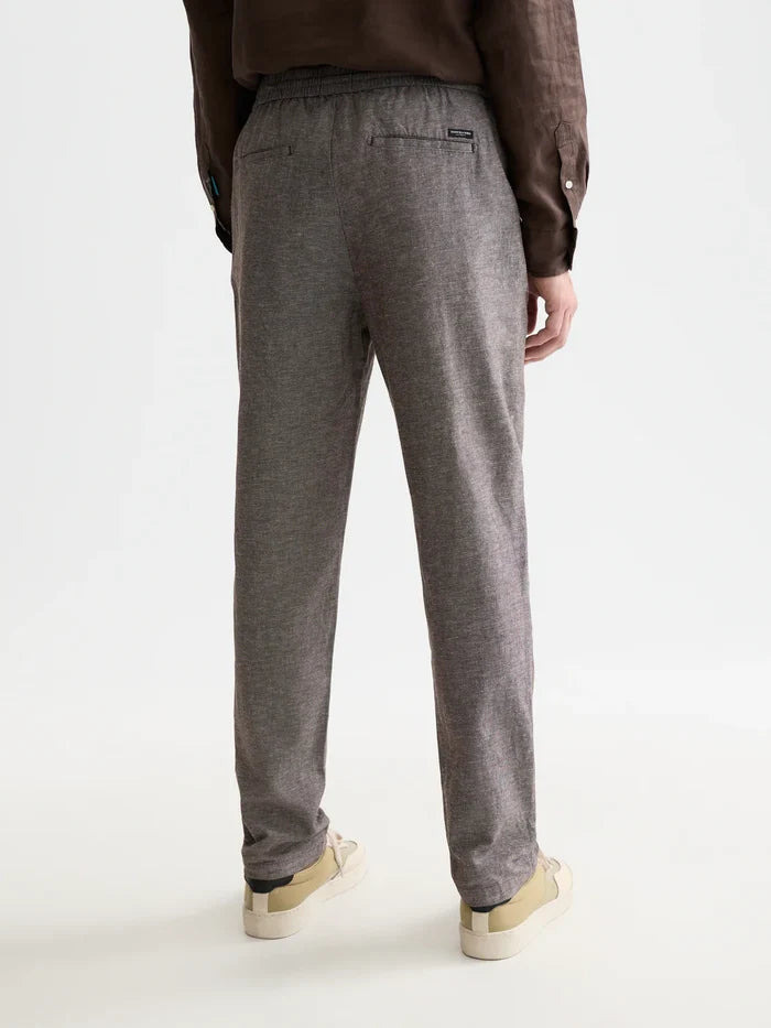 Warren Cotton Linen Jogger Hot Fudge